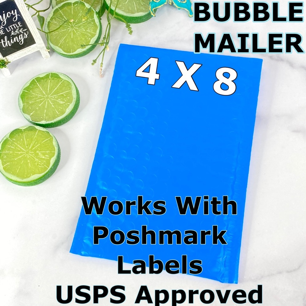 CLEARANCE 24 Blue 4X8 Bubble Mailers - Picture 3 of 8